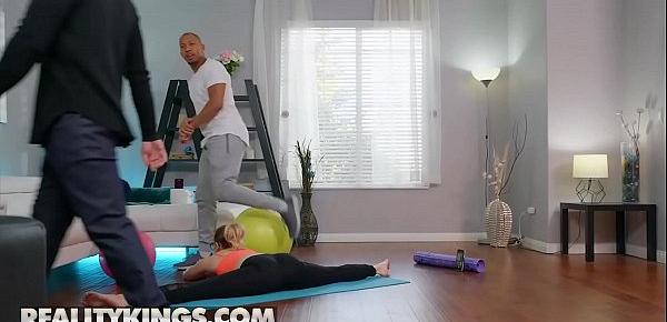  Cute blonde (Ricky, Katie Kush) takes a big black dick after gym - Reality Kings